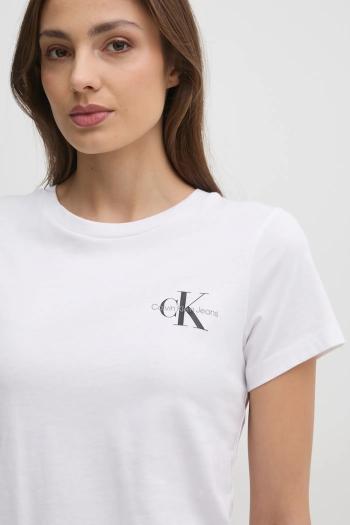 Bavlnené tričko Calvin Klein Jeans 2-pak dámske, oranžová farba, J20J219734