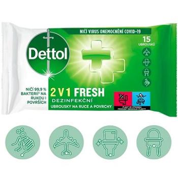 DETTOL Dezinfekčné obrúsky 2 v 1 na ruky a povrchy 15 ks (5900627096835)