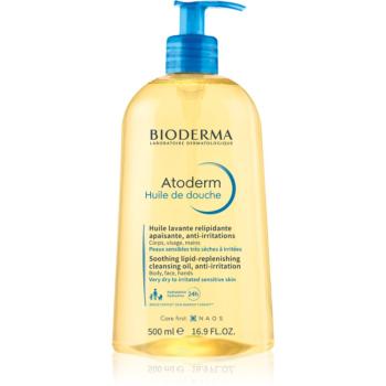 Bioderma Atoderm Shower Oil vysoko výživný upokojujúci sprchový olej pre suchú a podráždenú pokožku 500 ml