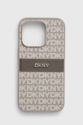 Puzdro na mobil Dkny iPhone 14 Pro 6.1 šedá farba, DKHCP14LPRTHSLE