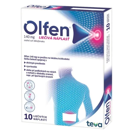 OLFEN 140 mg liečivé náplasti 10 kusov
