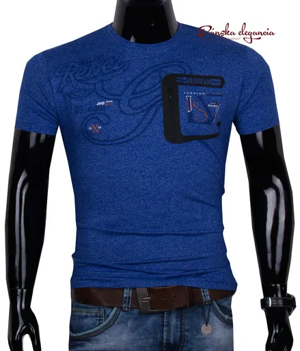 Pánske tričko modrej farby.