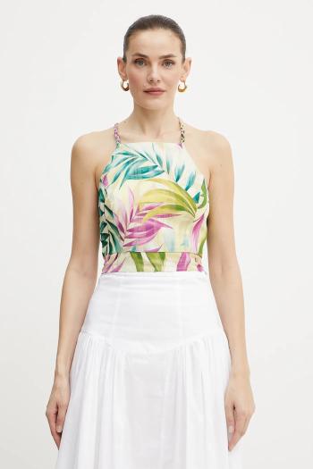 Blúzka Guess GAELLE béžová farba, vzorovaná, W5GH74 WH9Z2