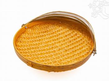 Kerek, rattan kenyértartó - 34 cm