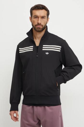 Mikina adidas Originals 70s Track Top pánska, čierna farba, s nášivkou, JN5962