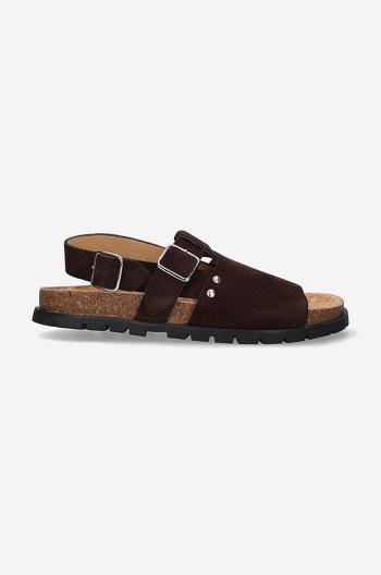 Semišové sandále A.P.C. Sandales Noe PXBAH.F51056-MARRON, dámske, hnedá farba