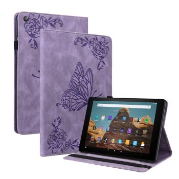 ART BUTTERFLY Zaklápacie puzdro Amazon Kindle Fire HD 10 2019 / 2017 (9. generácia / 7. generácia) fialové