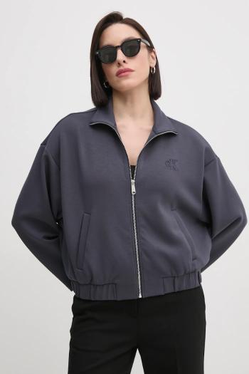 Mikina Calvin Klein Jeans dámska, šedá farba, jednofarebná, J20J224993