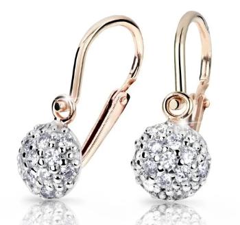 Cutie Diamonds Luxusné detské bicolor náušnice zo zlata s briliantmi DC2747-10-00-X-4