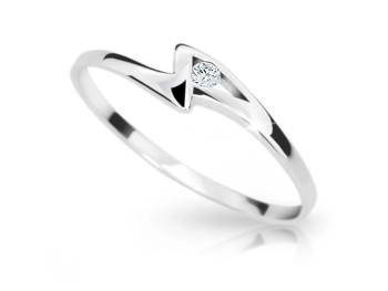 Cutie Diamonds Krásny prsteň z bieleho zlata s diamantom DZ6738-1138-10-X-2 54 mm