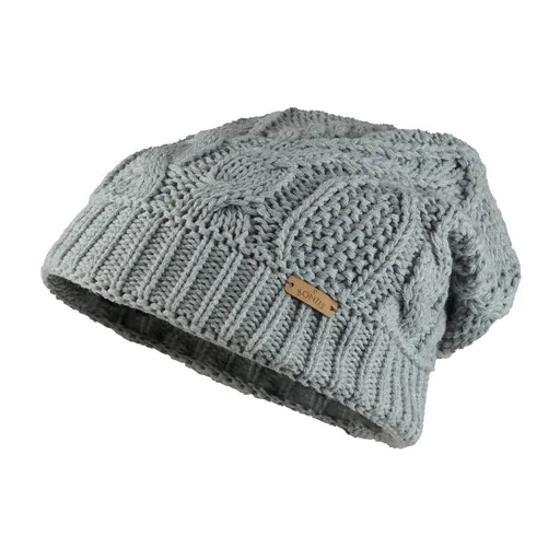 Bontis Dvojitá dámska padnutá zimná čiapka - Svetlošedý melír | uni