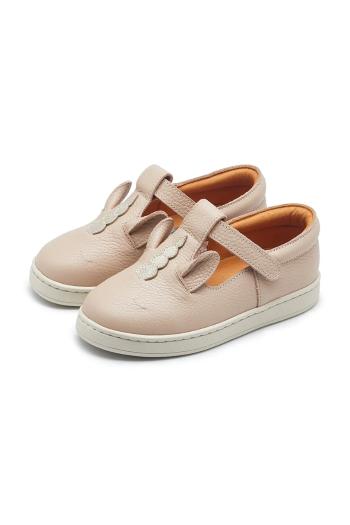 Detské kožené poltopánky Donsje Sunni Special Shoes Unicorn ružová farba, 2029603