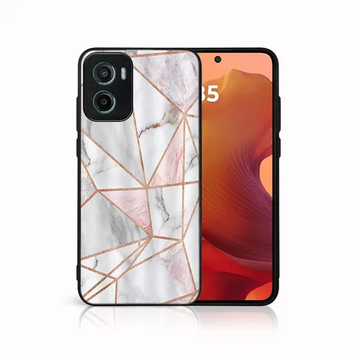 MY ART Ochranný kryt pre Motorola Moto G05 / Moto E15 PINK MARBLE (143)
