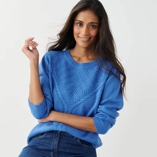 Pulóver z úpletu so vzorom