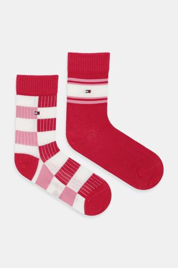 Detské ponožky Tommy Hilfiger 2-pak ružová farba, 701236325
