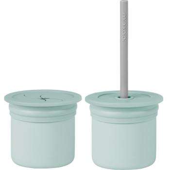 Minikoioi Sip+Snack Set jedálenská sada pre deti River Green / Powder Grey 1 ks