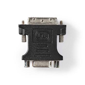 Nedis CCGB32902BK - adaptér DVI| DVI-I 24+5 Zástrčka | VGA Zásuvka | Poniklované | Priamy | PVC | Čierna