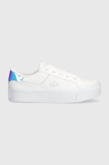 Tenisky Lacoste Ziane Platform Leather biela farba, 47CFA0004