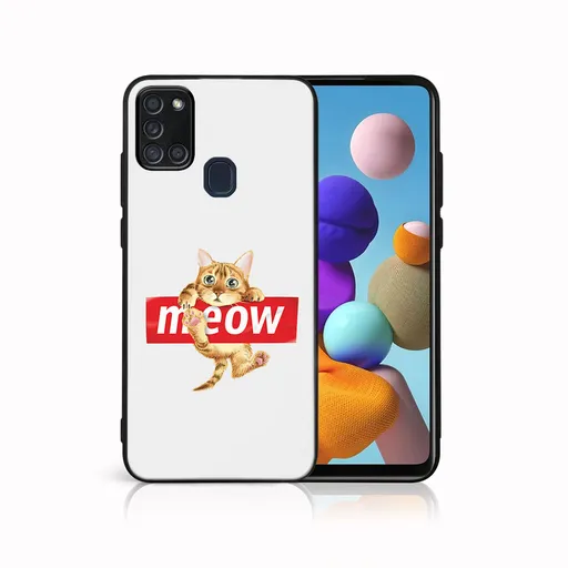 MY ART Ochranný obal pre Samsung Galaxy A21s MEOW (183)