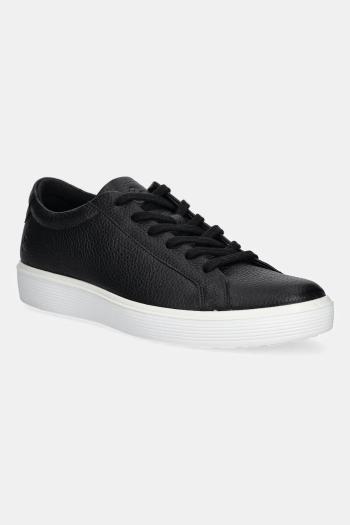 Kožené tenisky Ecco Soft 60 Lace čierna farba, 582404-01001