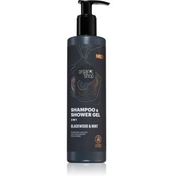 Organic Shop Men Blackwood & Mint šampón a sprchový gél 2 v 1 pre mužov 280 ml