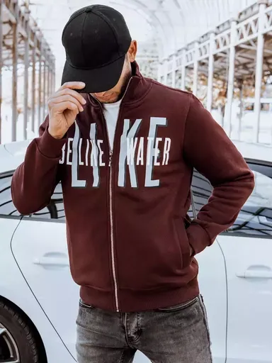 Bordová mikina v trendy prevedení