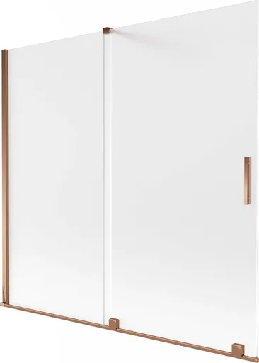 MEXEN/S - Velar dvojkrídlová posuvná vaňová zástena 170 x 150, dekor, ružové zlato 896-170-000-31-60