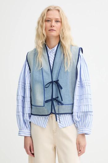 Vesta Renewed creative upcycling modrá farba, jednoradová, Renewed INTU x Answear