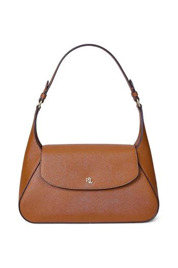 Kožená kabelka Lauren Ralph Lauren hnedá farba, 431969364