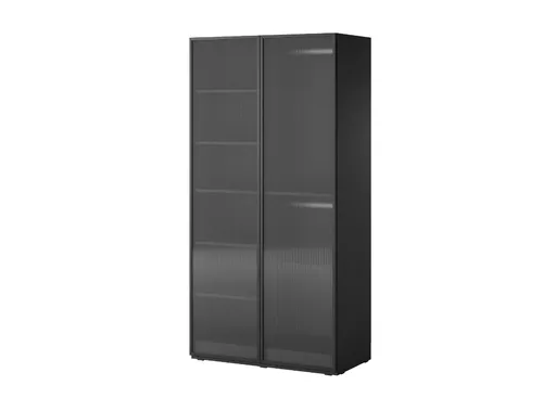 ArtPS Šatníková skriňa FLEXON | čierna / Flutes