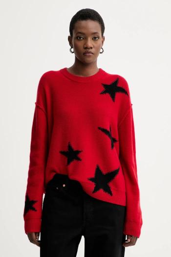 Kašmírový sveter ZADIG&VOLTAIRE červená farba, KWSW02844