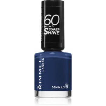 Rimmel 60 Seconds Super Shine körömlakk árnyalat 102 Denim Lover 8 ml