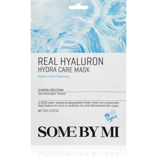 Some By Mi Clinical Solution Hyaluron Hydra Care Mask hydratačná plátienková maska s upokojujúcim účinkom 20 g