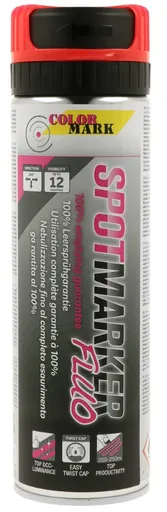 COLOR MARK SPOTMARKER FLUO - Fluorescenčný sprej na dopravné značenie fluorescenčná červená, 0,5 L