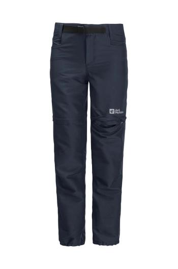 Detské nepremokavé nohavice Jack Wolfskin ACTIVE ZIP OFF tmavomodrá farba