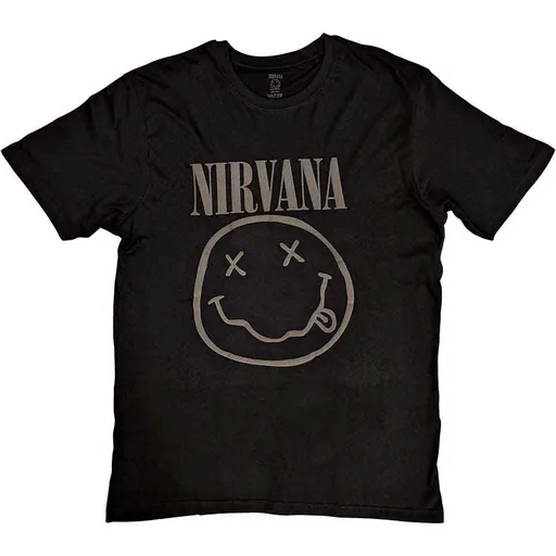 Nirvana tričko Black Smiley Čierna M