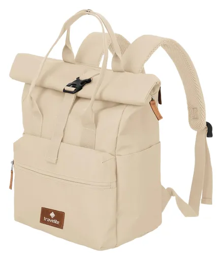 Roll-top batoh Travelite Basics Short Handle Roll-up Off-white