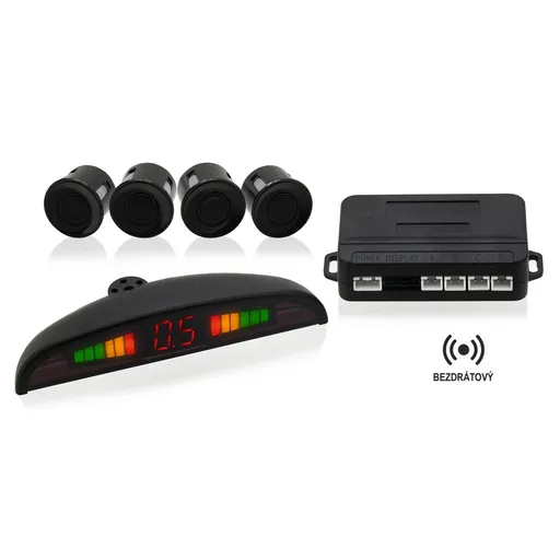 Bezdrôtový parkovací asistent so 4 senzormi a LED displejom