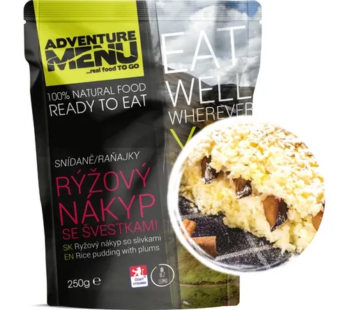 Adventure menu ryžový nákyp so slivkami