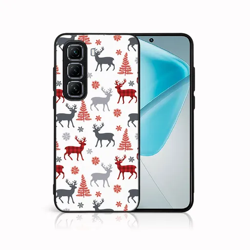 MY ART Kryt s vianočným dizajnom Infinix Hot 50 5G DEER (068)