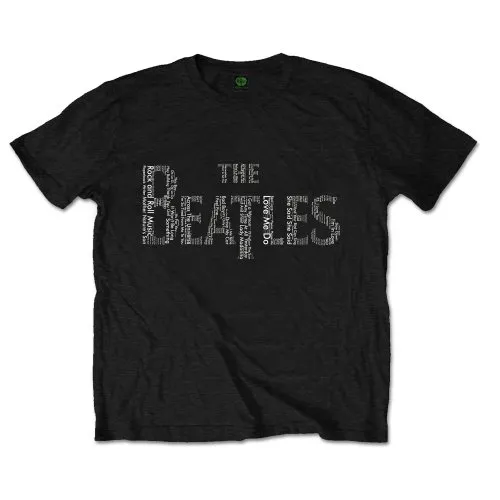 The Beatles tričko Drop T Songs Čierna M
