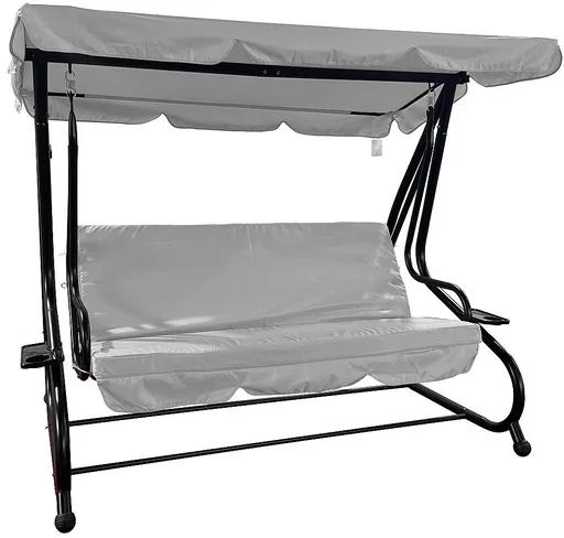 Záhradná kovová hojdačka BAHAMAS (sivá)