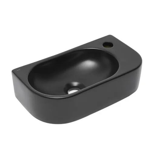 Umývadlo SAT Infinitio 40x21,5 cm černá mat bez prepadu SATINF4021BKM