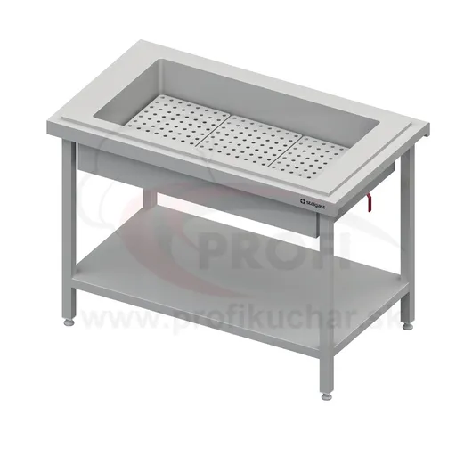 Neutrálny izolovaný stôl na ľad na 4x GN1/1