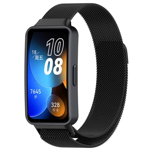 MILANESE Kovový remienok Huawei Band 10 / Band 9 / Band 8 čierny