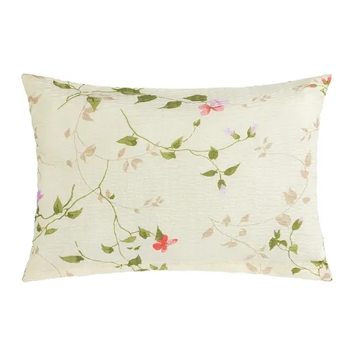 Bellatex Obal na vankúš Fialky smotanová, 50 x 70cm