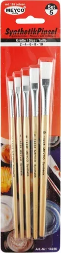MEYCO - Syntetické ploché štetce č. 2,4,6,8,10