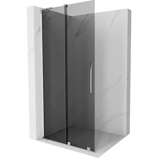 MEXEN/S - Velar L Sprchová zástena posuvná Walk-in 120 x 200, grafit 8 mm, chróm 871-120-003-43-01