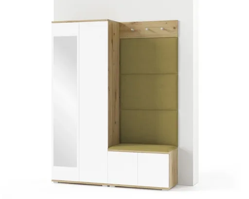 ArtPK Predsieň SEVILLA 1 | dub artisan/biela so zrkadlom Farba: Trinity 27