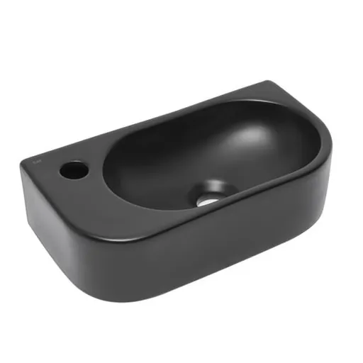 Umývadlo SAT Infinitio 40x21,5 cm černá mat bez prepadu SATINF4021LBKM